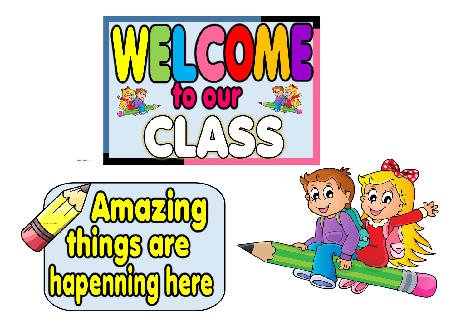 Welcome Frieze 3 pieces