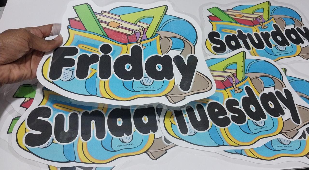 Days of the Week Bag Pack Style