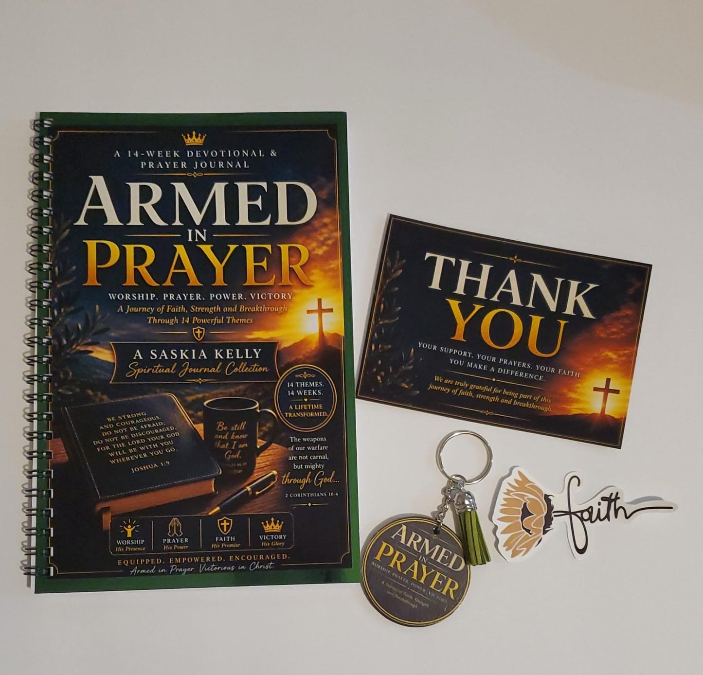 Armed in Prayer by Saskia Kelly (with note pad)