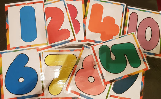 Bold Number Flash Cards