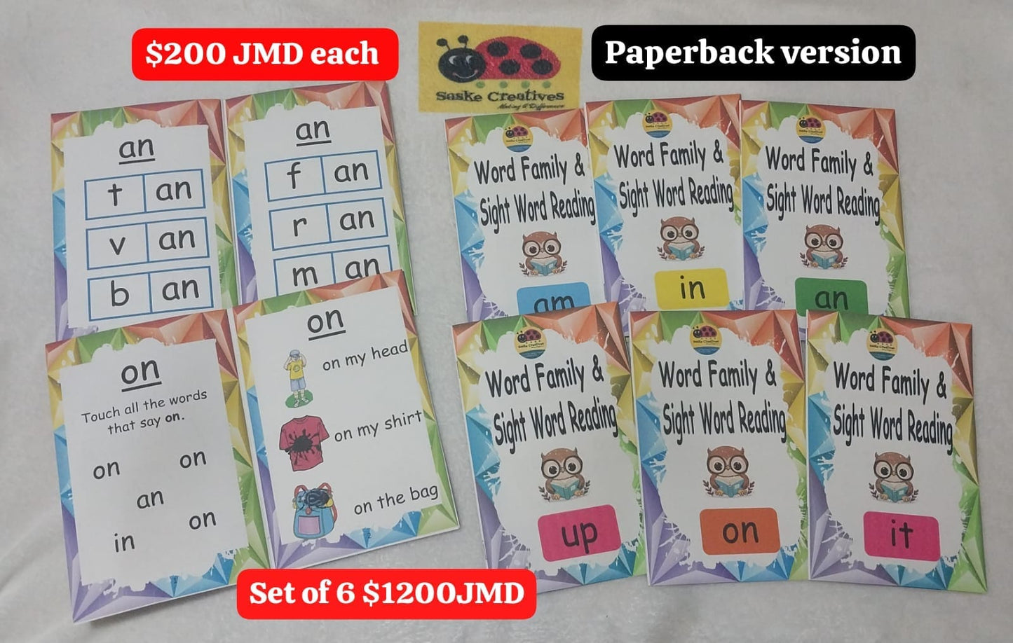 Word Family Books Set of 6