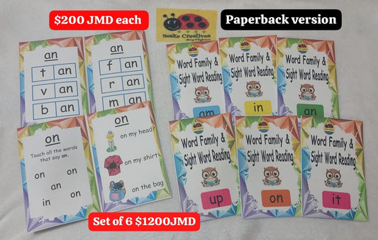 Word Family Books Set of 6