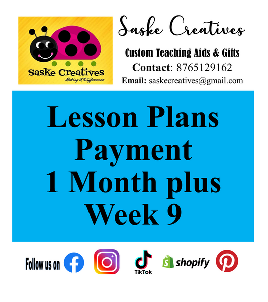 5 Weeks Lesson Plan Payment