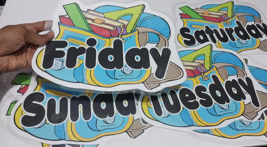 Days of the Week Bag Pack Style