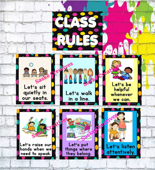 Class Rules Wall Frieze