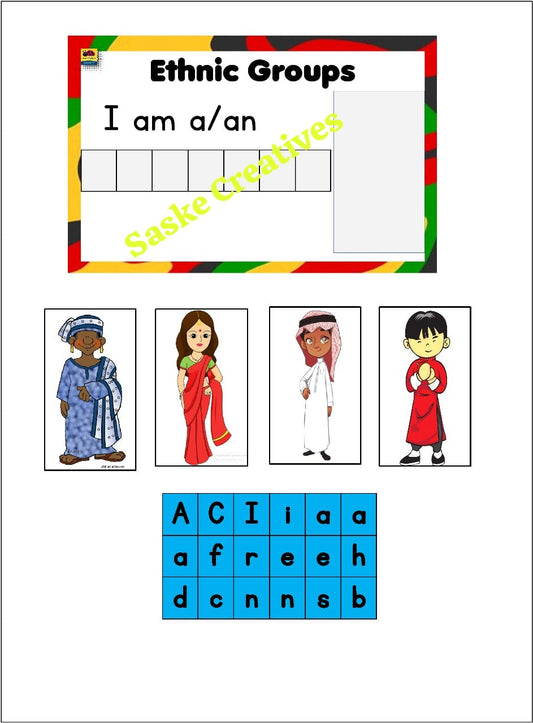 Ethnic Group Spelling Activity