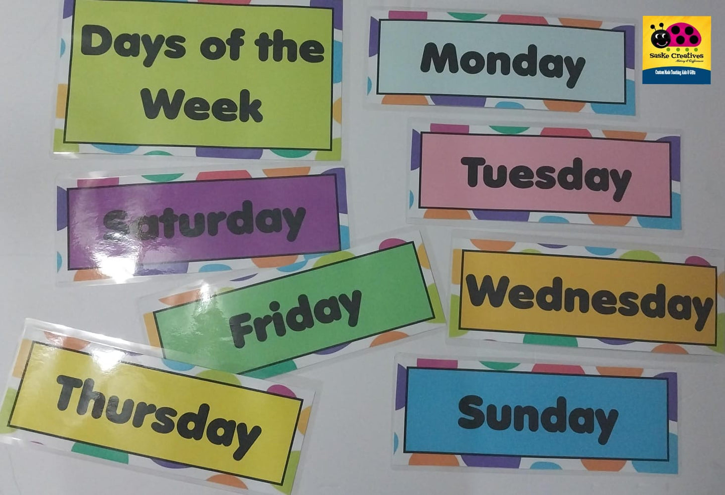 Days of the Week Flash Carrds