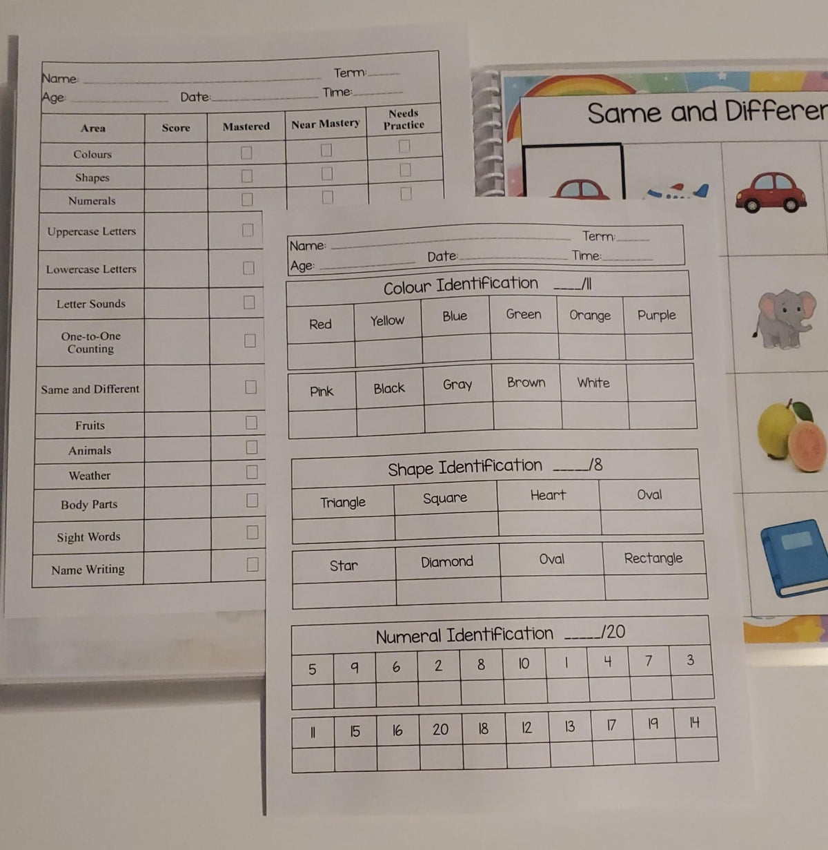 Pre-K and Kinder Assessment Booklet
